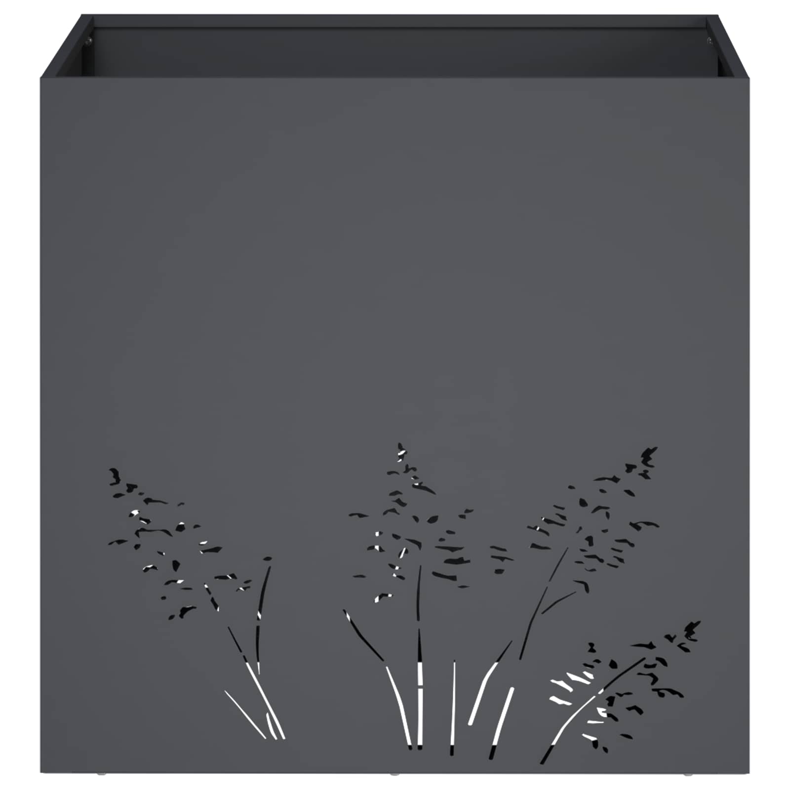 Vaso da giardino 2 pz Antracite 50 x 50 x 49 cm | homemem39