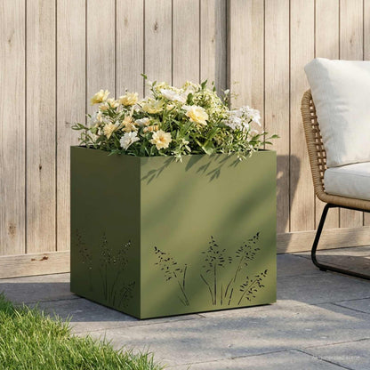 Vaso da giardino Verde Oliva 50 x 50 x 49 cm | homemem39