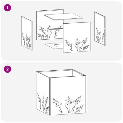 Vaso da giardino 2 pz Verde Oliva 50 x 50 x 49 cm | homemem39