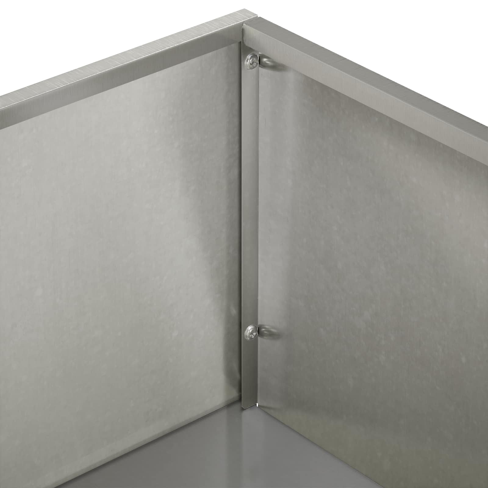 Vaso da giardino Argento 50 x 50 x 49 cm Acciaio Inox | homemem39