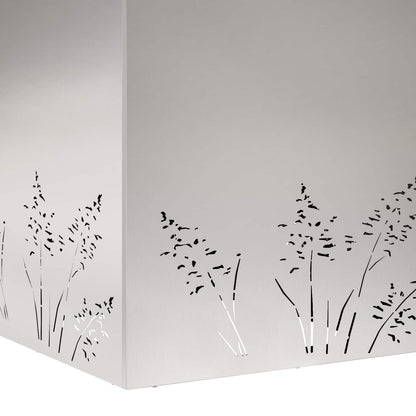 Vaso da giardino Argento 50 x 50 x 49 cm Acciaio Inox | homemem39