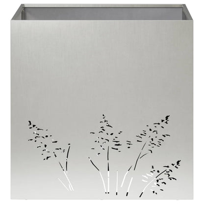Vaso da giardino Argento 50 x 50 x 49 cm Acciaio Inox | homemem39