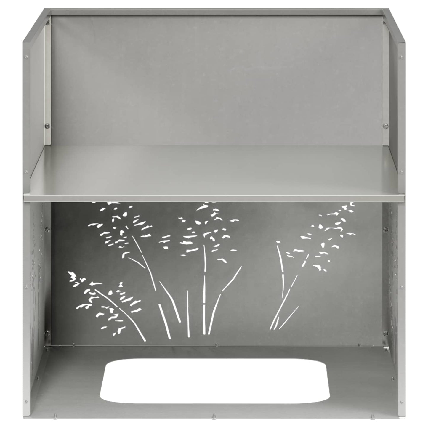 Vaso da giardino Argento 50 x 50 x 49 cm Acciaio Inox | homemem39
