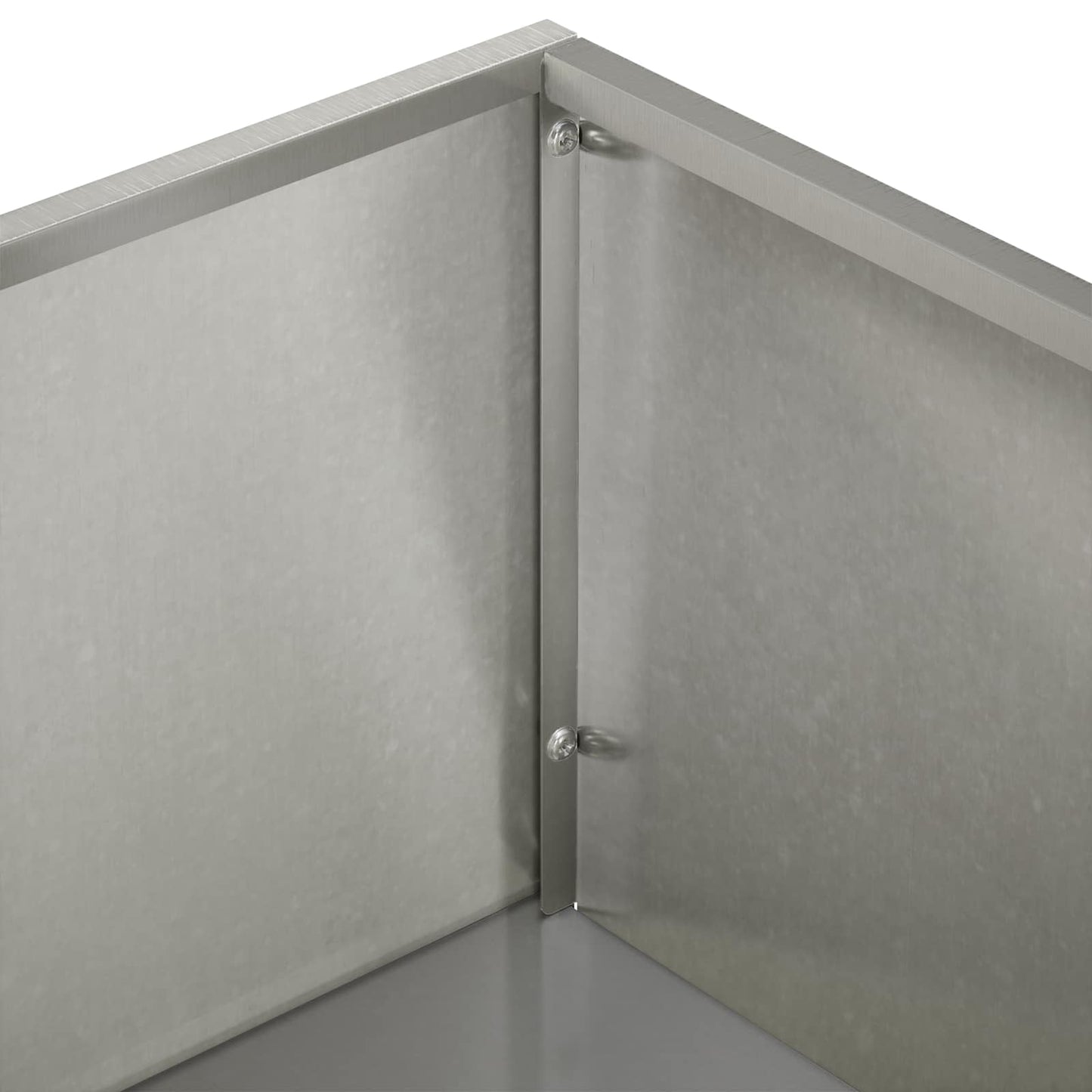 Vaso da giardino 2 pz Argento 50 x 50 x 49 cm Acciaio Inox | homemem39
