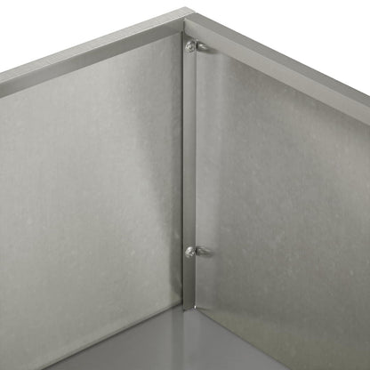 Vaso da giardino 2 pz Argento 50 x 50 x 49 cm Acciaio Inox | homemem39