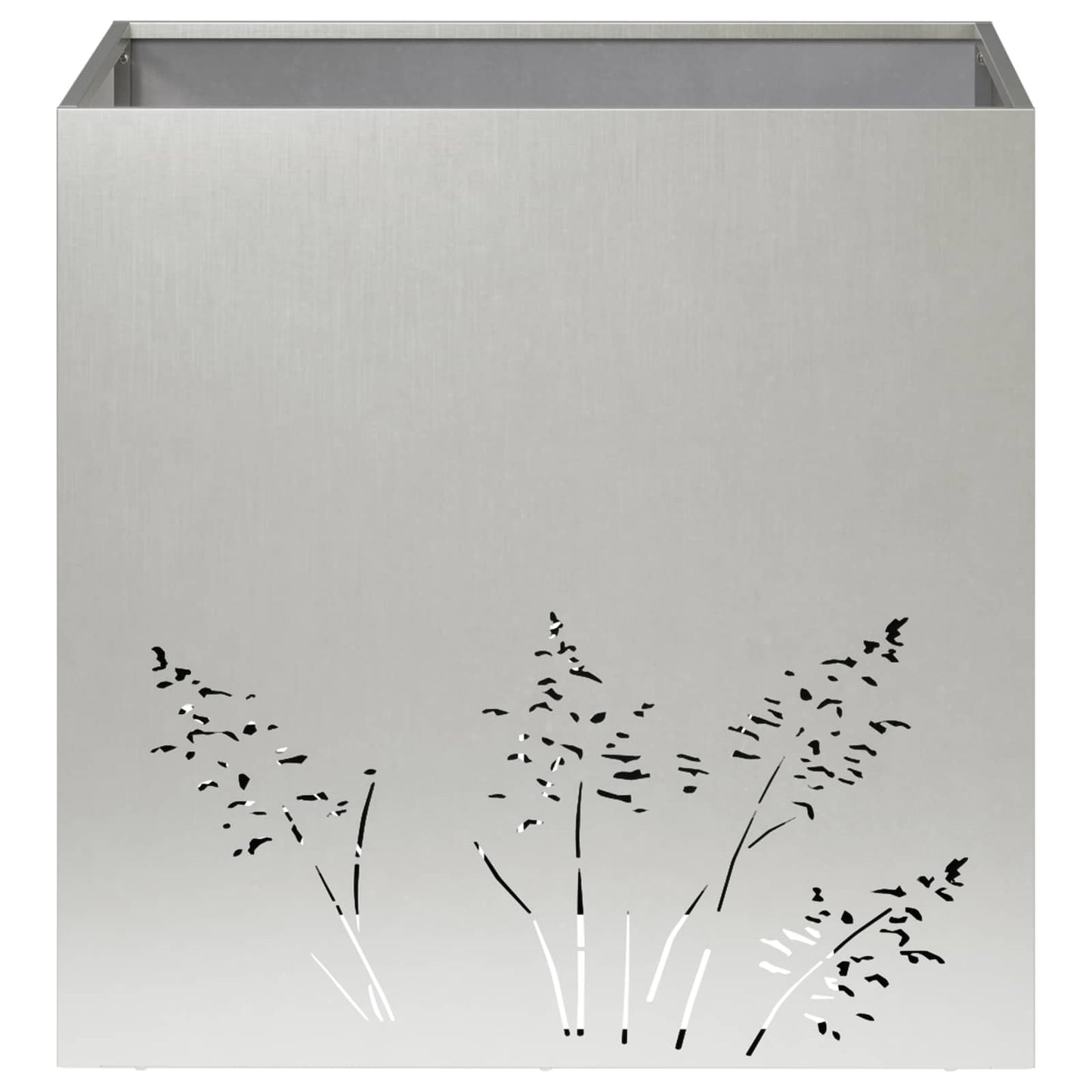 Vaso da giardino 2 pz Argento 50 x 50 x 49 cm Acciaio Inox | homemem39