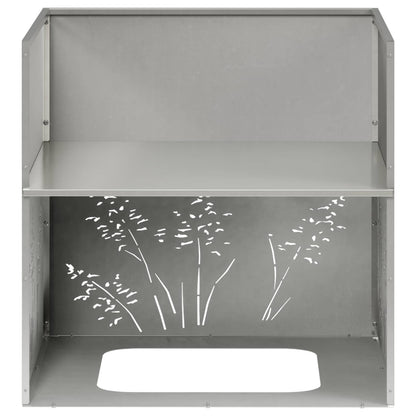 Vaso da giardino 2 pz Argento 50 x 50 x 49 cm Acciaio Inox | homemem39