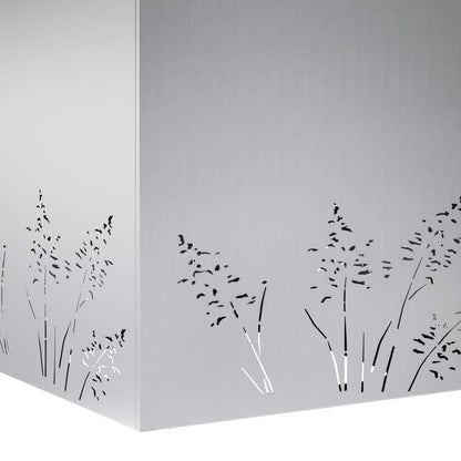 Vaso da giardino 2 pz Argento 50 x 50 x 49 cm Acciaio zincato | homemem39