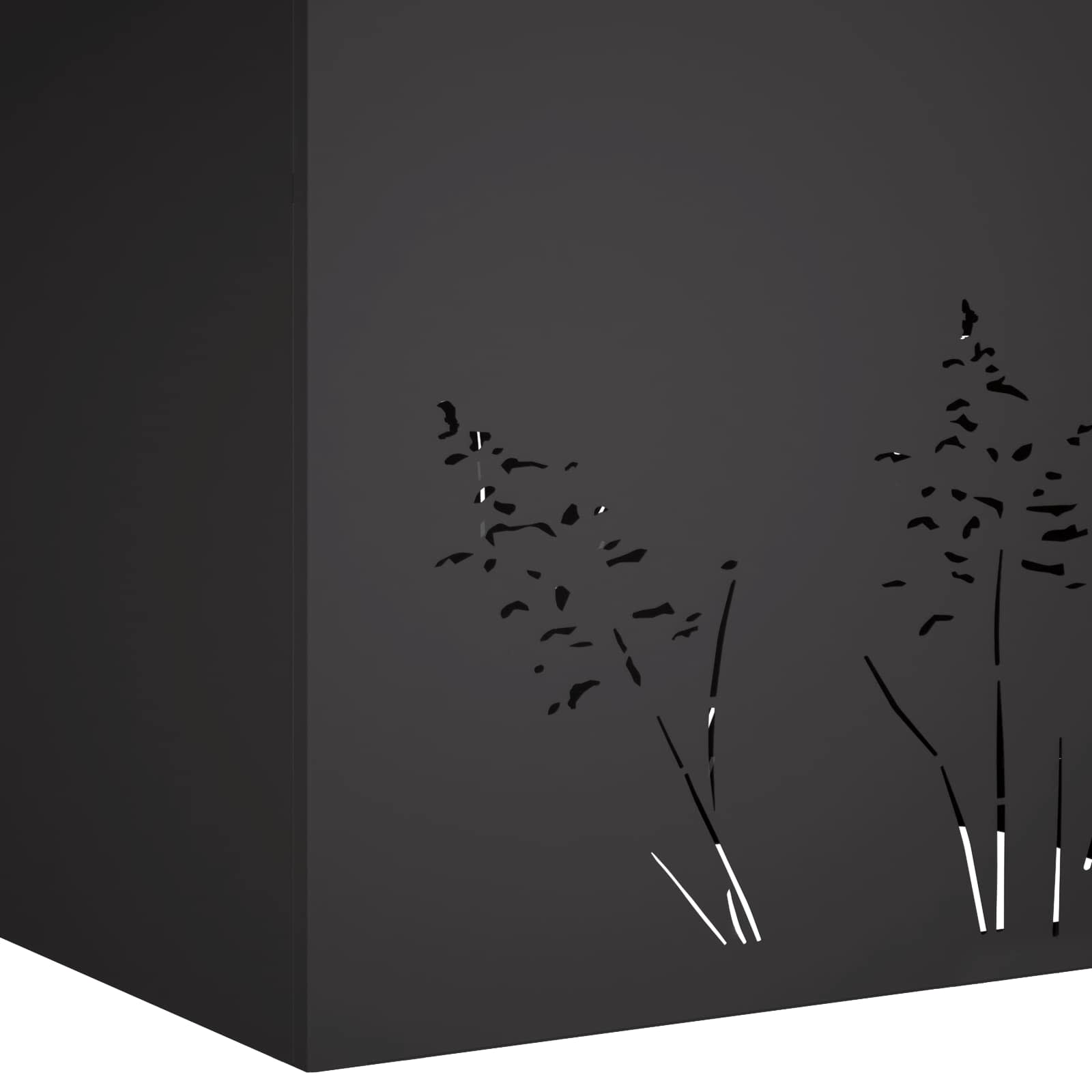 Vaso da giardino Nero 50 x 30 x 49 cm Acciaio laminato a freddo | homemem39