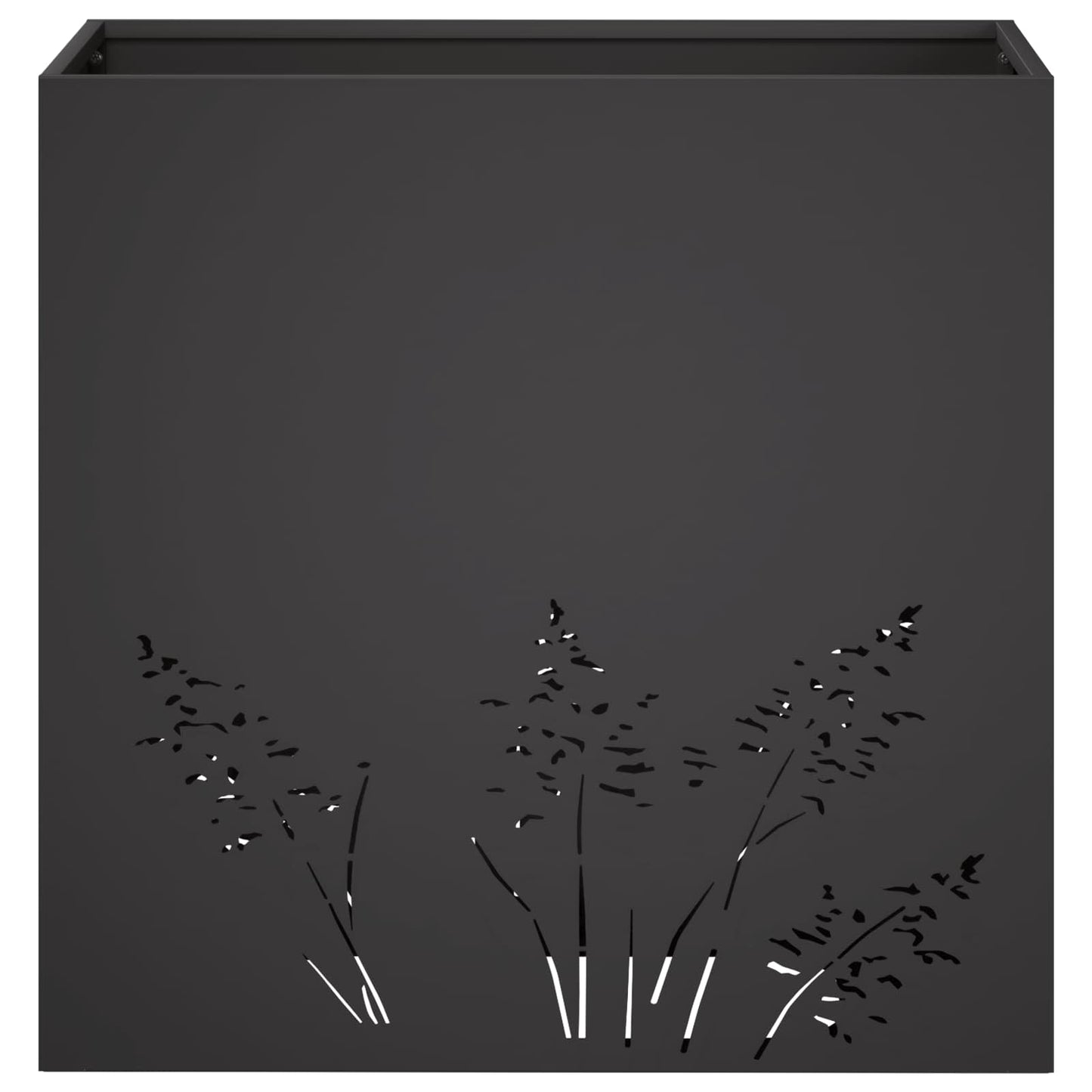 Vaso da giardino Nero 50 x 30 x 49 cm Acciaio laminato a freddo | homemem39