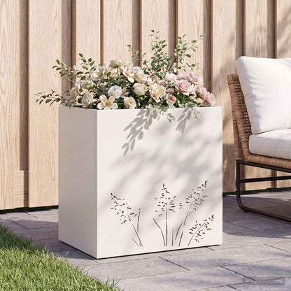 Vaso da giardino Bianco 50 x 30 x 49 cm | homemem39