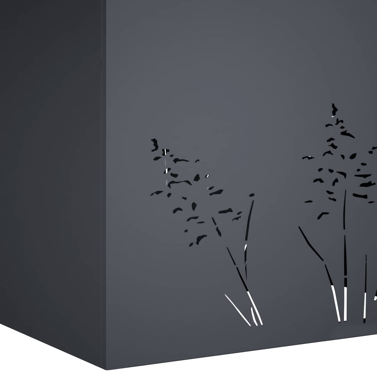 Vaso da giardino Antracite 50 x 30 x 49 cm | homemem39