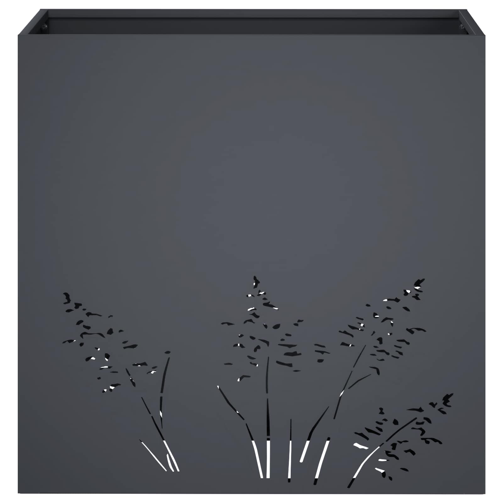 Vaso da giardino Antracite 50 x 30 x 49 cm | homemem39