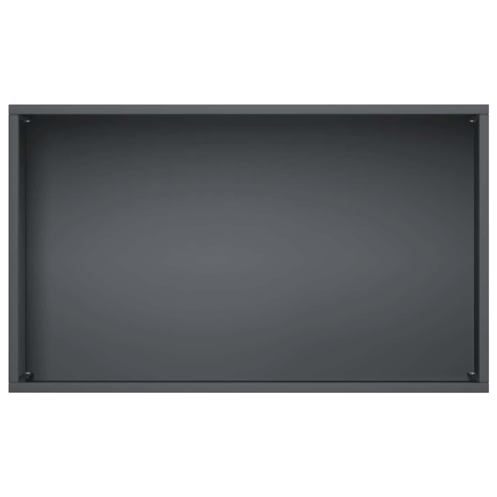 Vaso da giardino Antracite 50 x 30 x 49 cm | homemem39