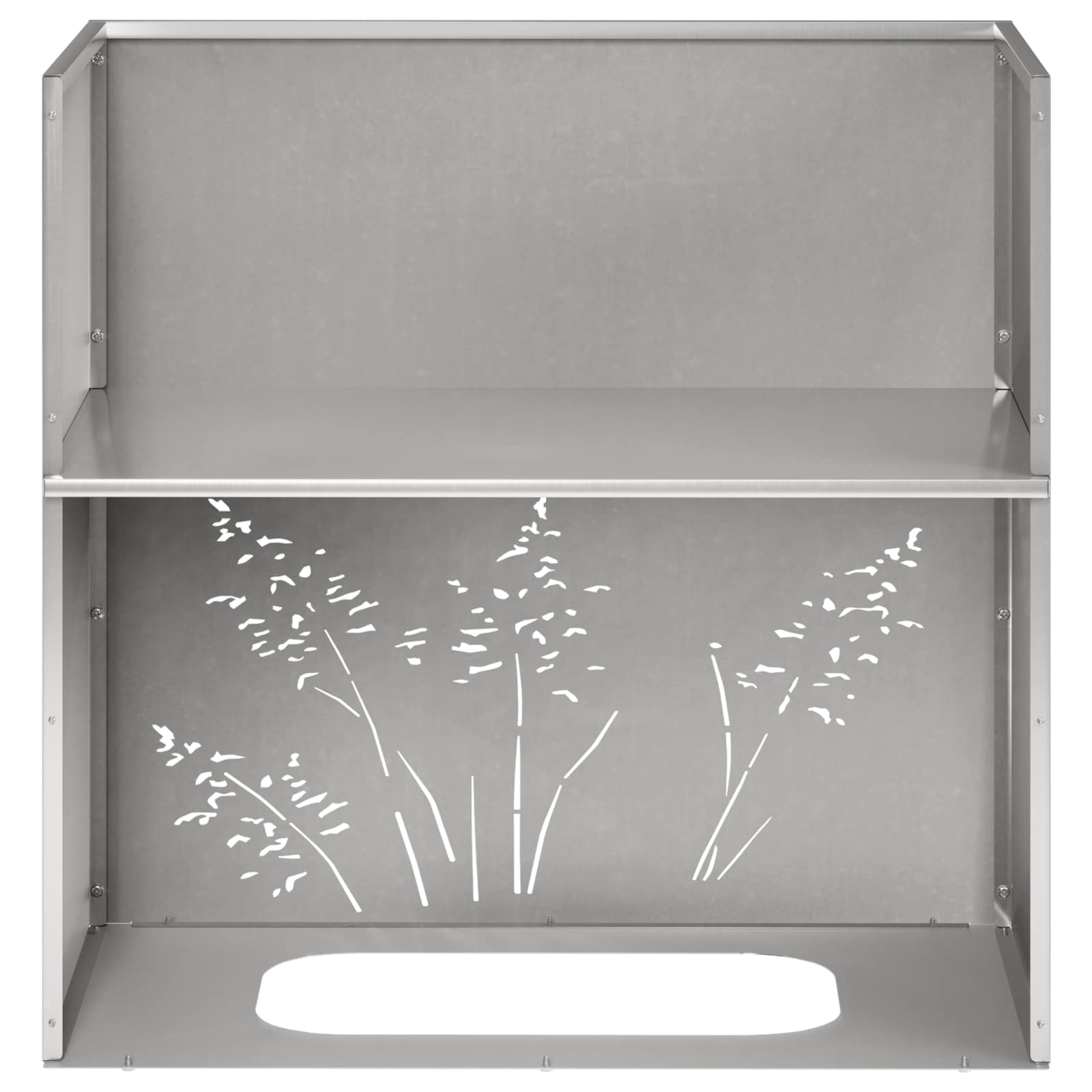 Vaso da giardino Argento 50 x 30 x 49 cm Acciaio Inox | homemem39