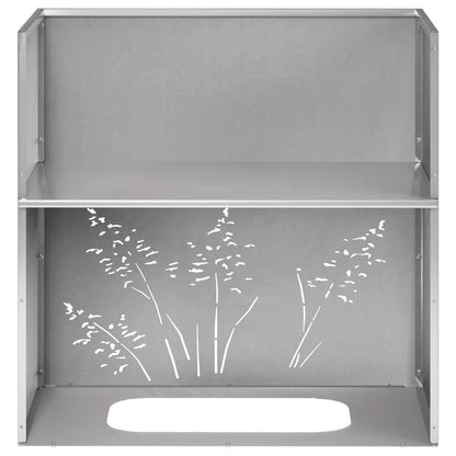 Vaso da giardino Argento 50 x 30 x 49 cm Acciaio Inox | homemem39