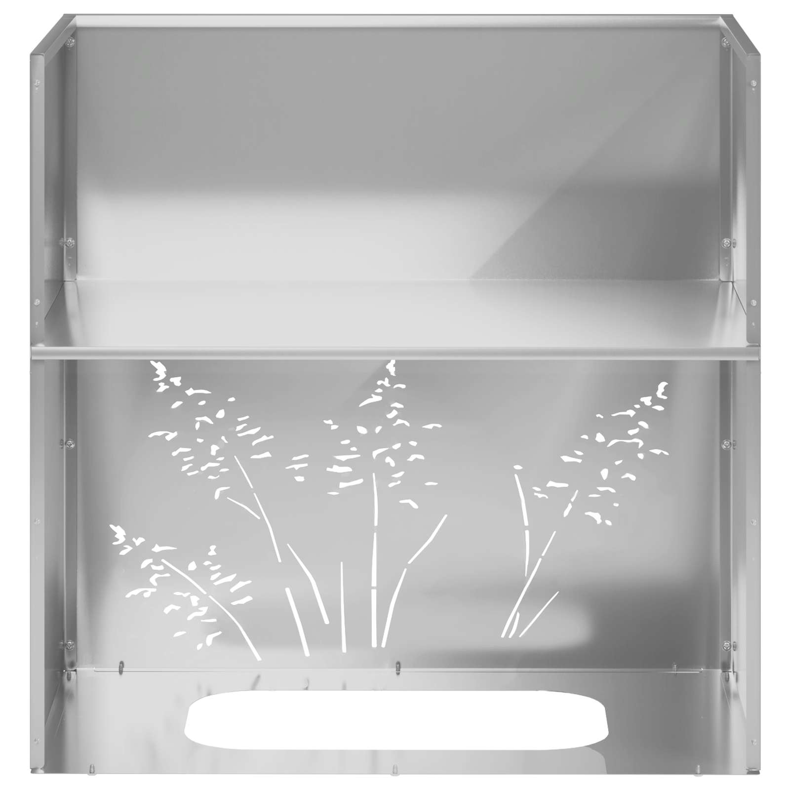 Vaso da giardino Argento 50 x 30 x 49 cm Acciaio zincato | homemem39