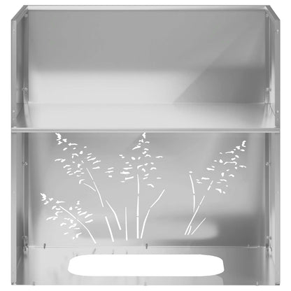Vaso da giardino Argento 50 x 30 x 49 cm Acciaio zincato | homemem39