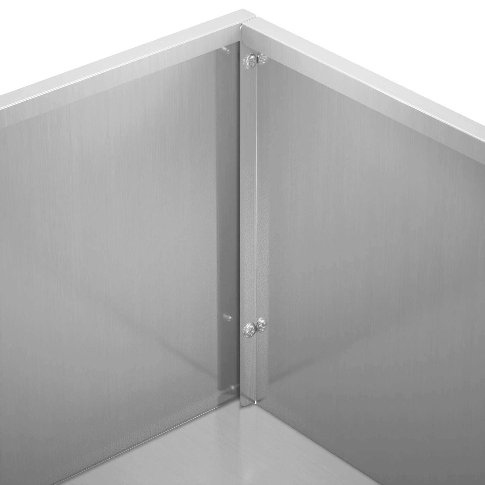 Vaso da giardino 2 pz Argento 50 x 30 x 49 cm Acciaio zincato | homemem39