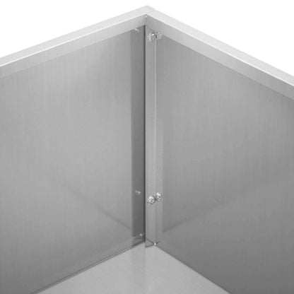 Vaso da giardino 2 pz Argento 50 x 30 x 49 cm Acciaio zincato | homemem39