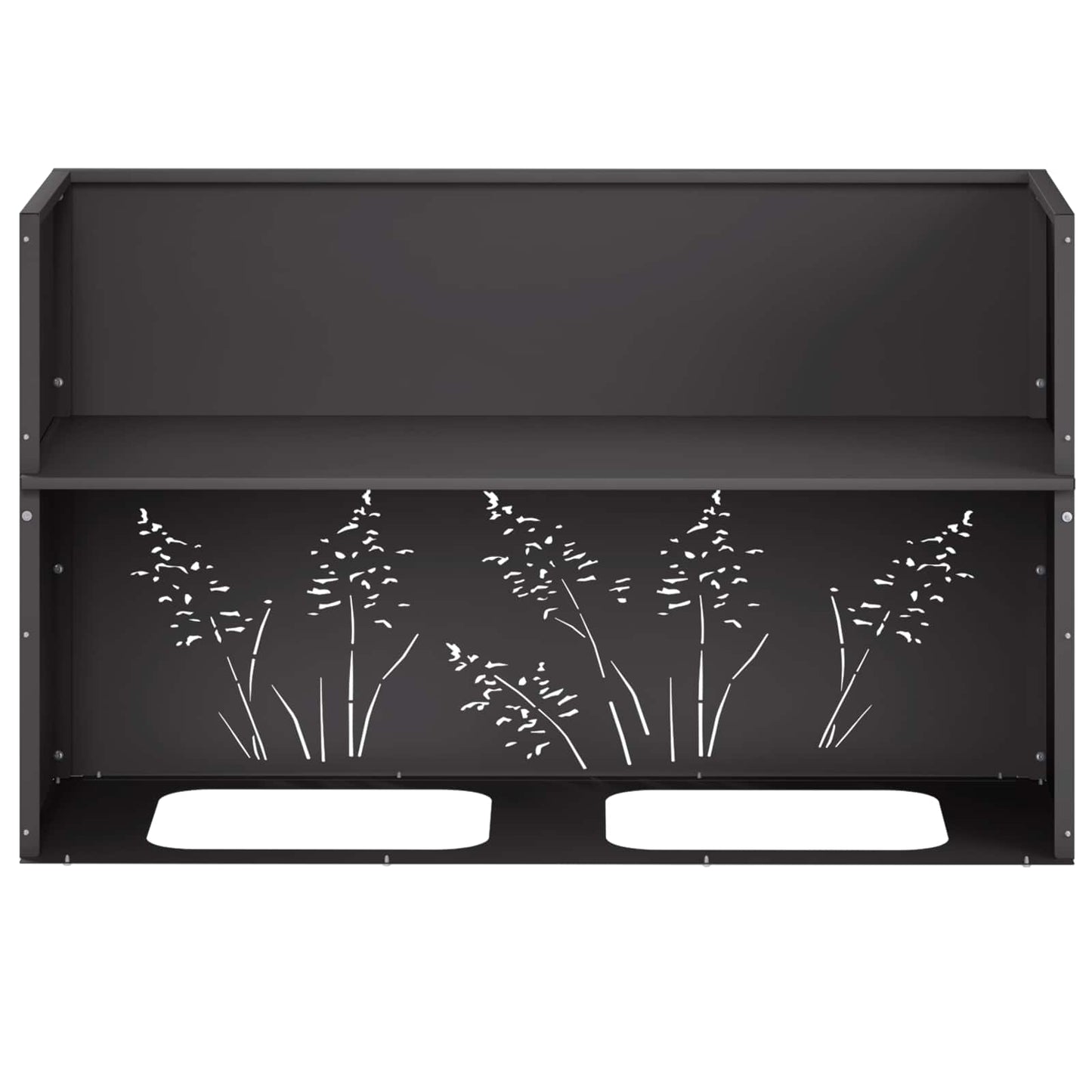 Vaso da giardino Nero 80 x 20 x 49 cm Acciaio laminato a freddo | homemem39