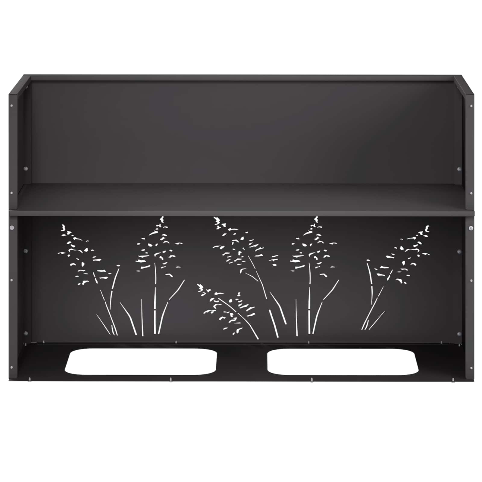 Vaso da giardino Nero 80 x 20 x 49 cm Acciaio laminato a freddo | homemem39