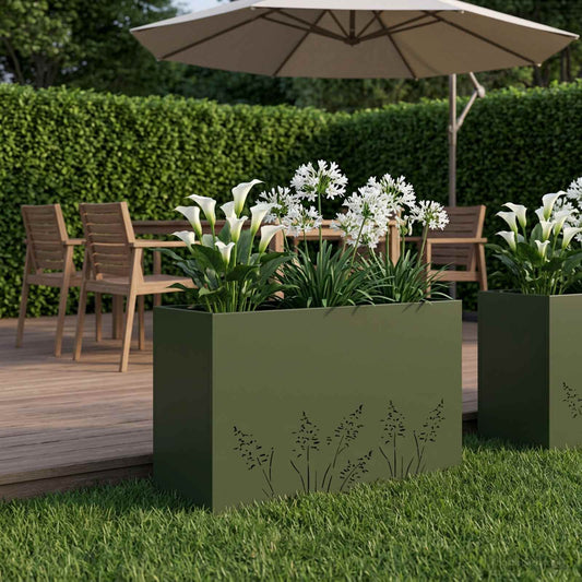 Vaso da giardino Verde Oliva 80 x 20 x 49 cm | homemem39