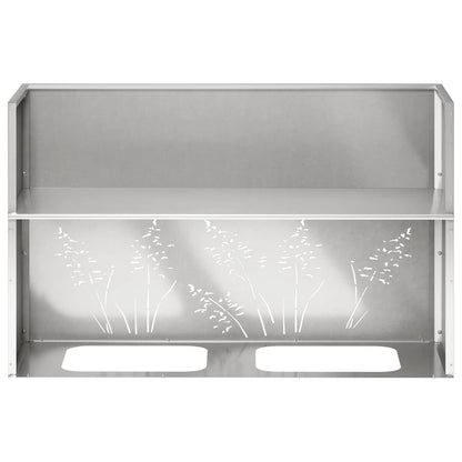 Vaso da giardino Argento 80 x 20 x 49 cm Acciaio Inox | homemem39