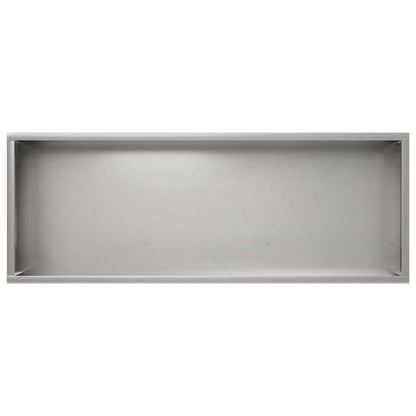 Vaso da giardino 2 pz Argento 80 x 20 x 49 cm Acciaio Inox | homemem39