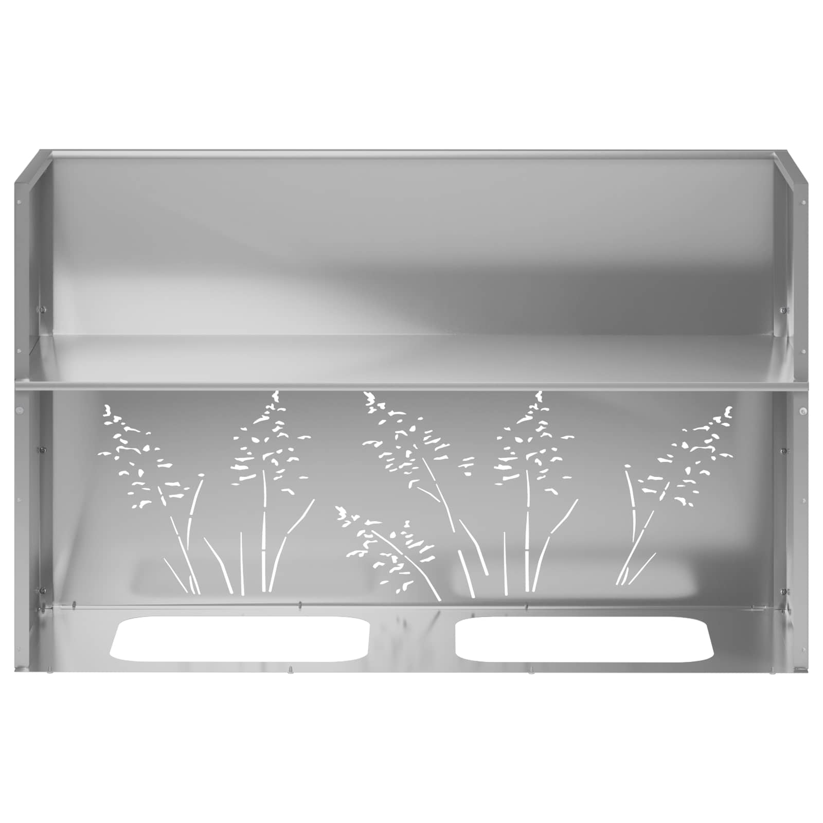 Vaso da giardino Argento 80 x 20 x 49 cm Acciaio zincato | homemem39