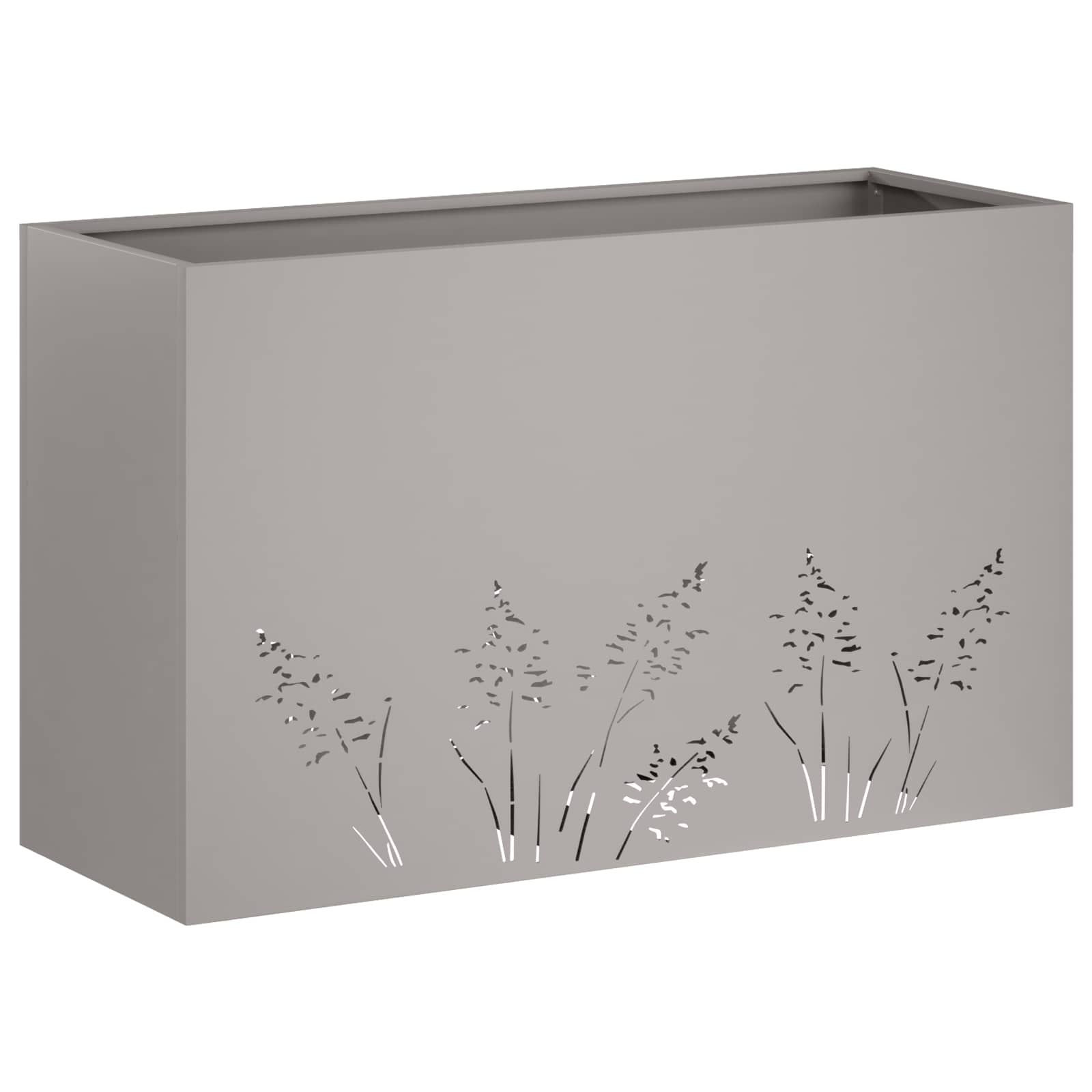 Vaso da giardino 2 pz Ruggine 80 x 20 x 49 cm Acciaio Corten | homemem39