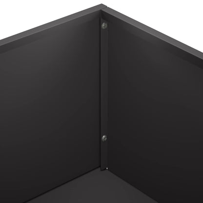 Vaso da giardino 2 pz Nero 80 x 30 x 49 cm | homemem39