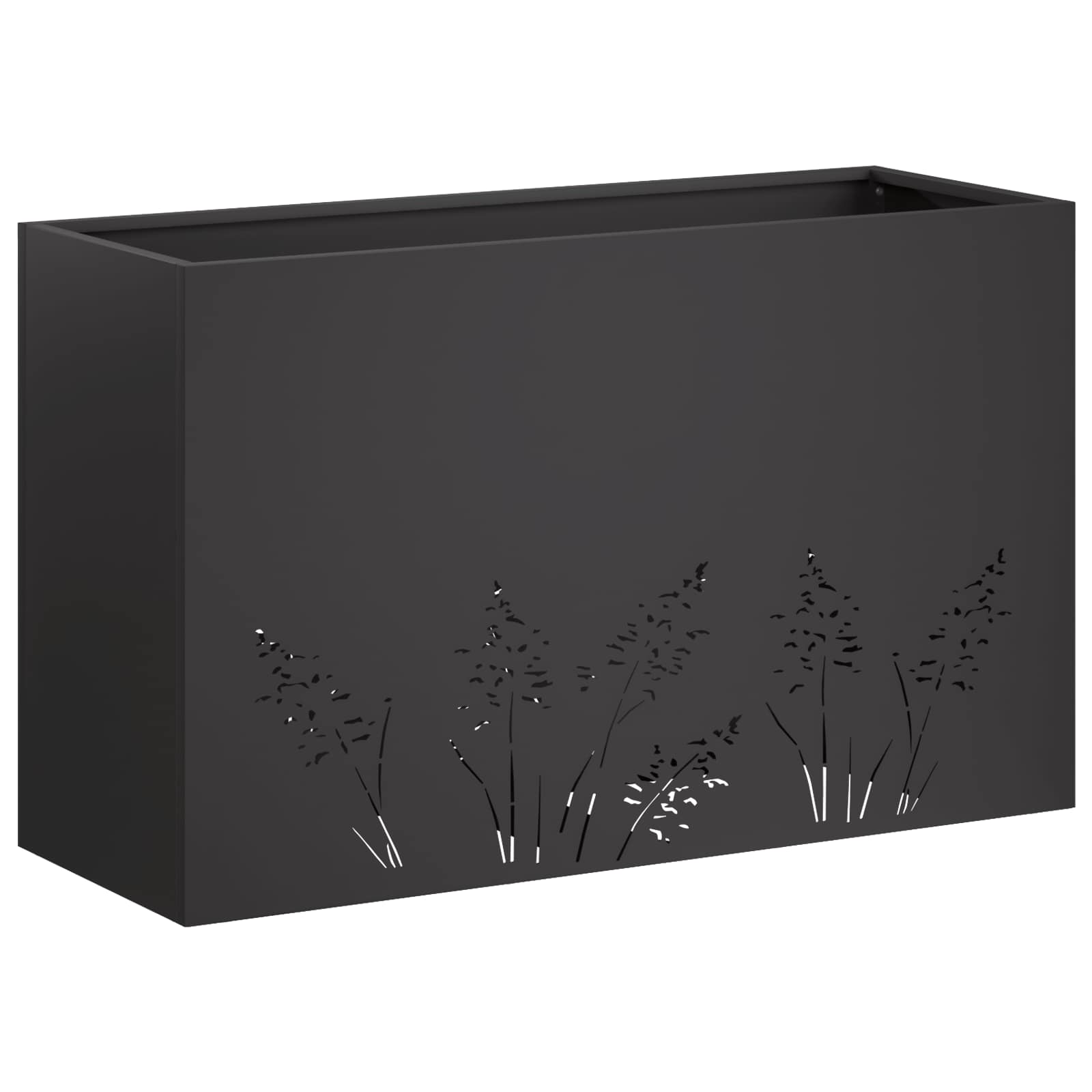 Vaso da giardino 2 pz Nero 80 x 30 x 49 cm | homemem39