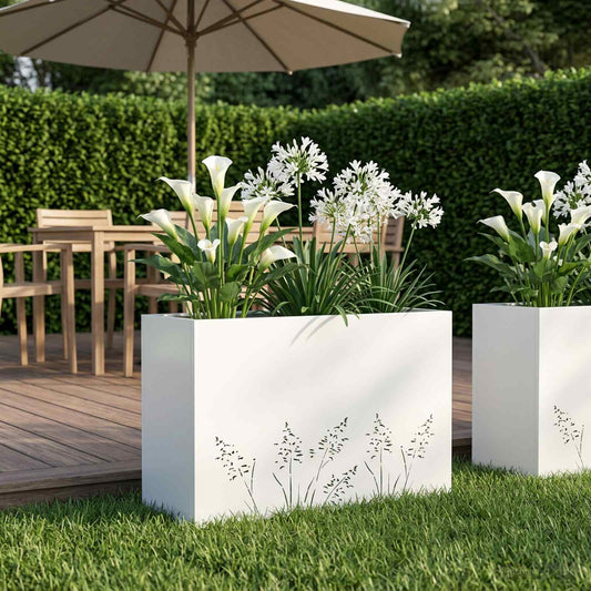 Vaso da giardino Bianco 80 x 30 x 49 cm | homemem39