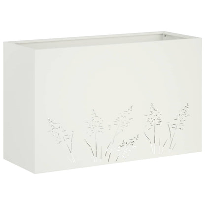 Vaso da giardino 2 pz Bianco 80 x 30 x 49 cm | homemem39
