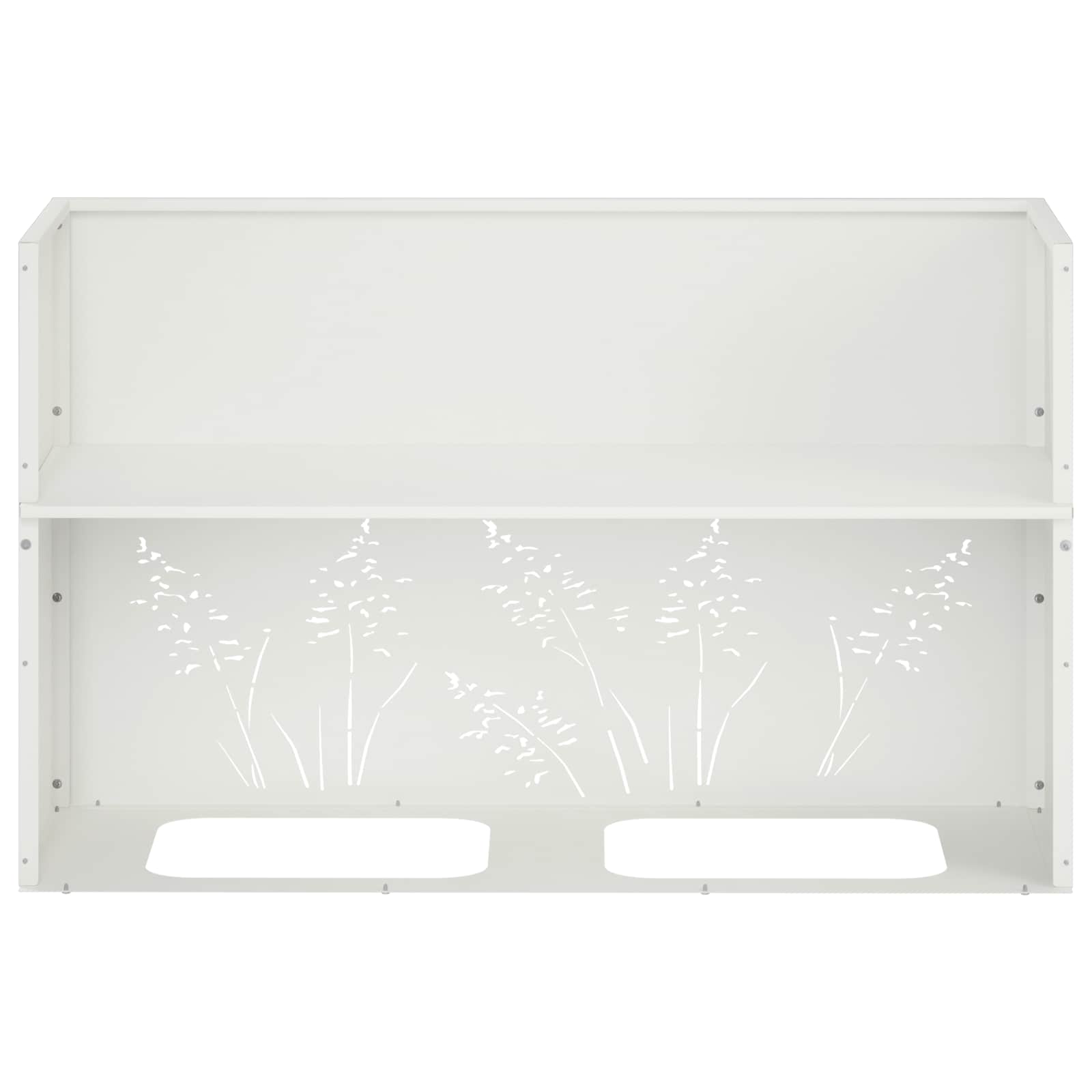Vaso da giardino 2 pz Bianco 80 x 30 x 49 cm | homemem39