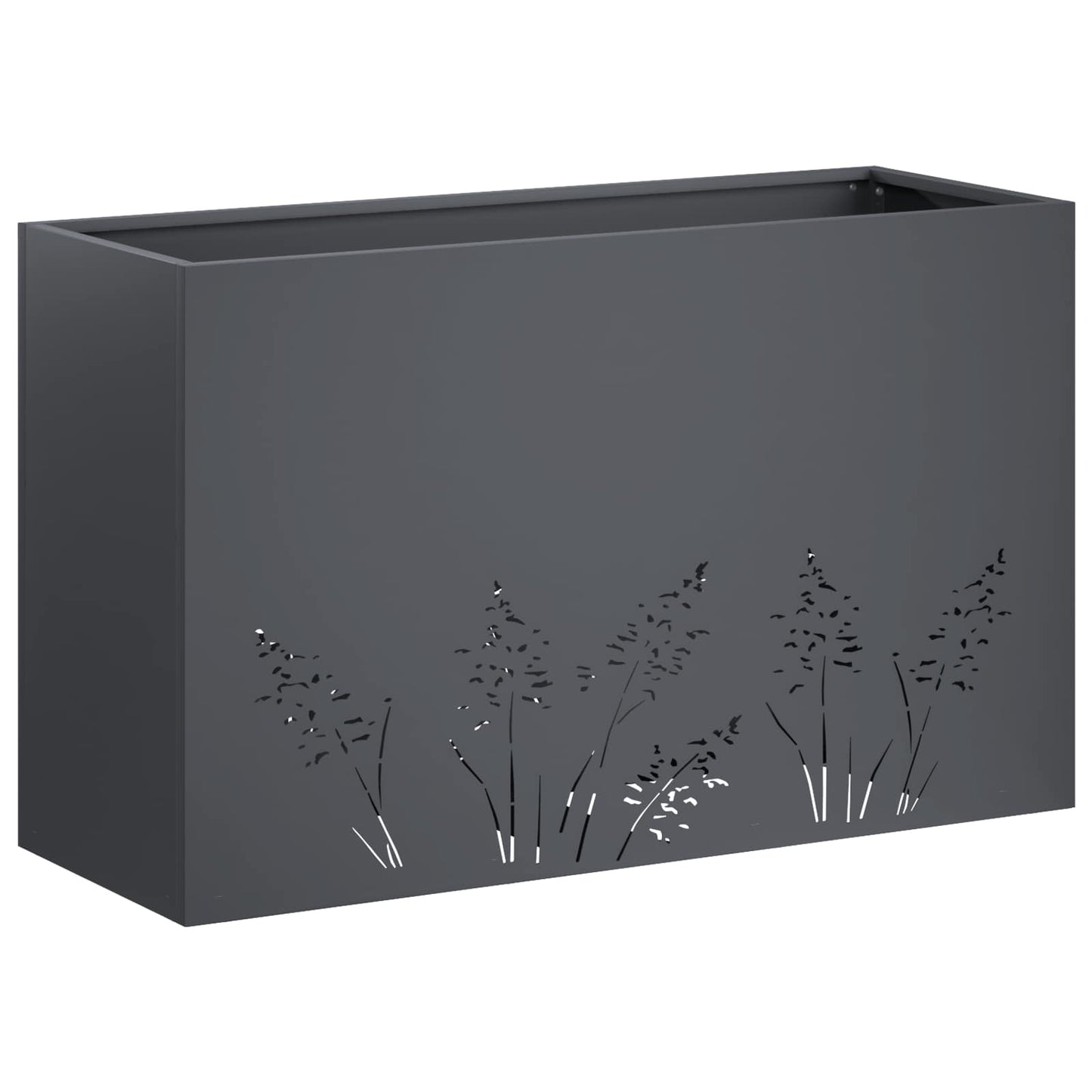 Vaso da giardino 2 pz Antracite 80 x 30 x 49 cm | homemem39