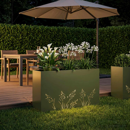 Vaso da giardino Verde Oliva 80 x 30 x 49 cm | homemem39