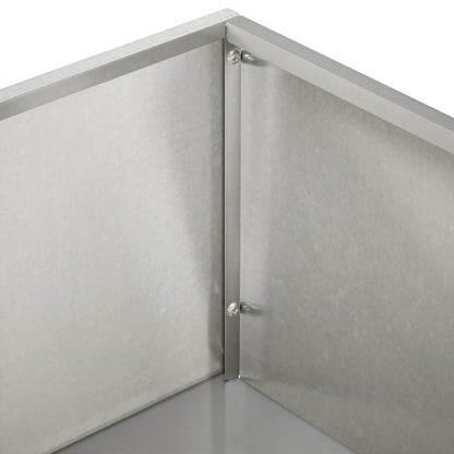 Vaso da giardino 2 pz Argento 80 x 30 x 49 cm Acciaio Inox | homemem39
