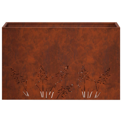 Vaso da giardino Ruggine 80 x 30 x 49 cm Acciaio Corten
