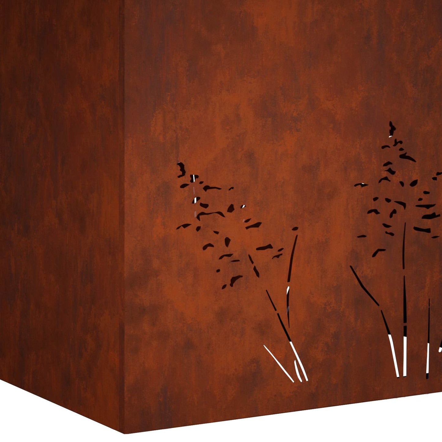 Vaso da giardino 2 pz Ruggine 80 x 30 x 49 cm Acciaio Corten | homemem39
