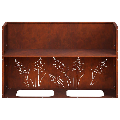 Vaso da giardino 2 pz Ruggine 80 x 30 x 49 cm Acciaio Corten | homemem39