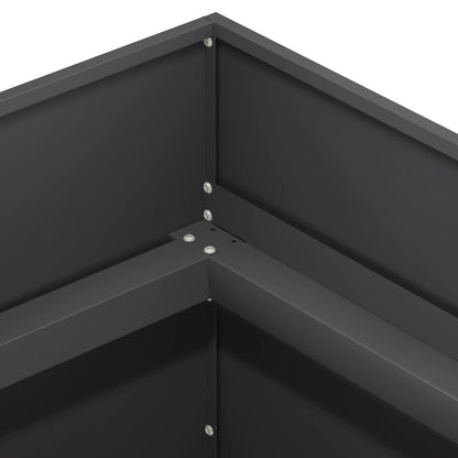 Vaso da giardino Nero 120 x 40 x 60 cm | homemem39