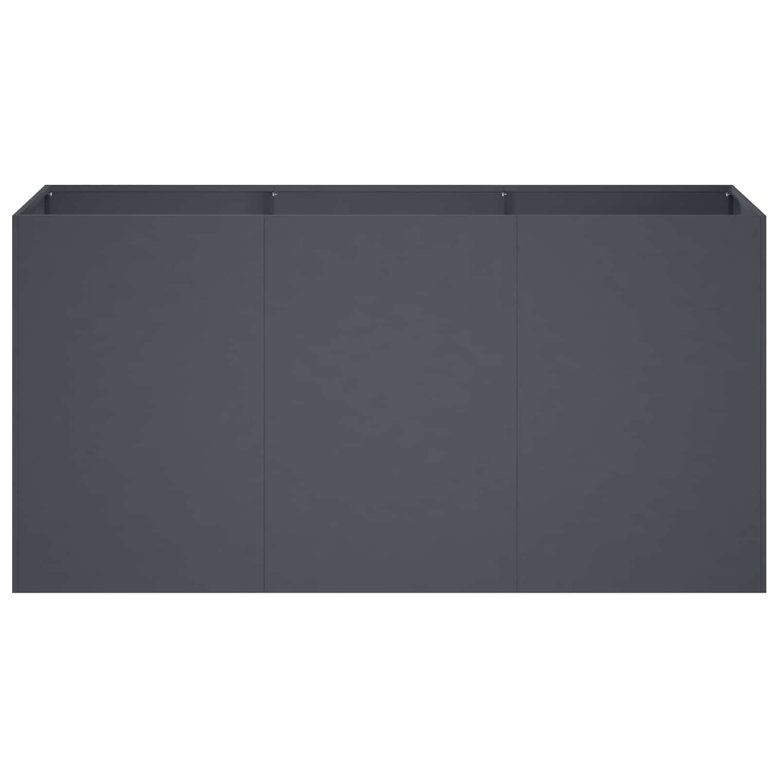 Vaso da giardino Antracite 120 x 40 x 60 cm | homemem39