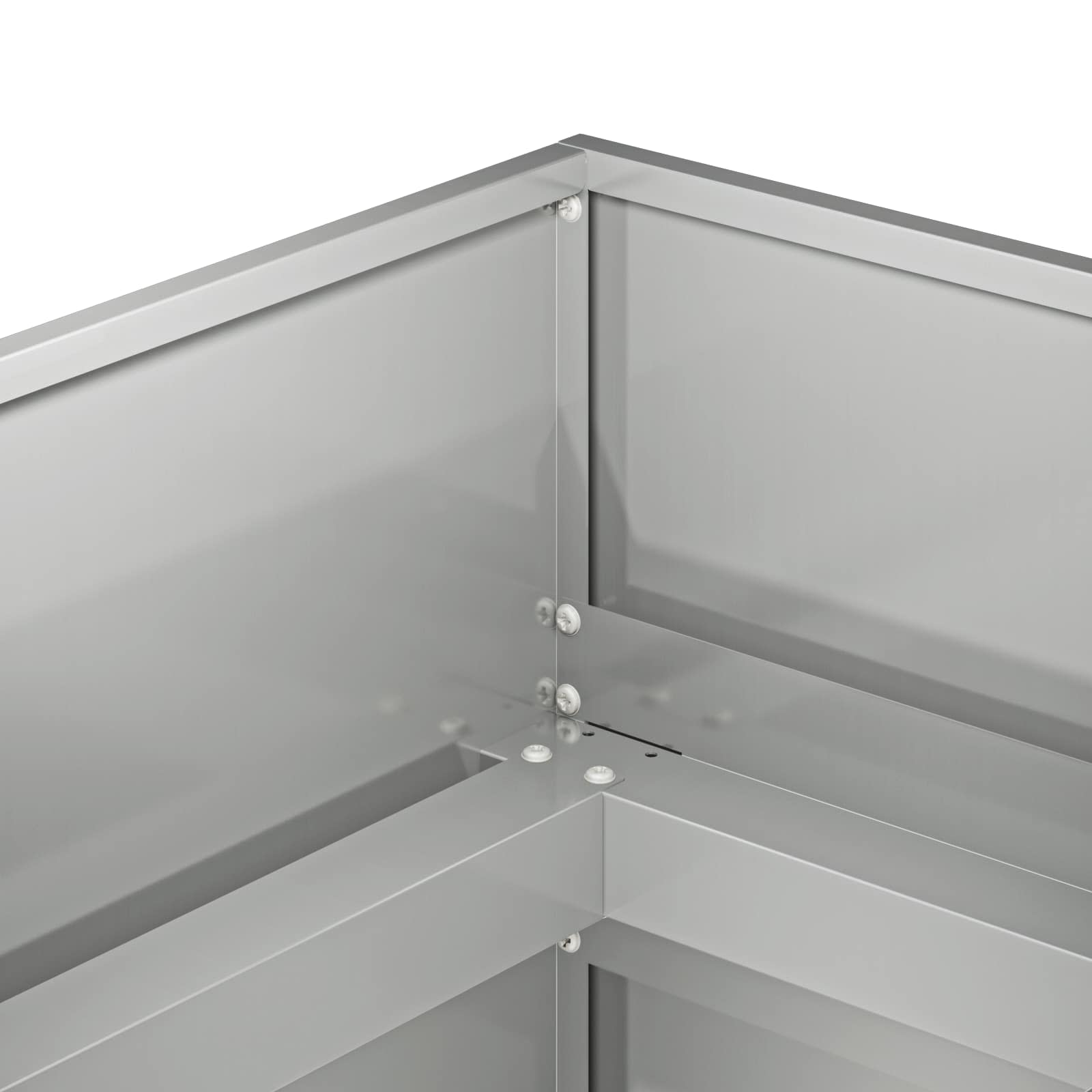 Vaso da giardino Argento 200 x 40 x 60 cm Acciaio zincato | homemem39