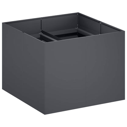 Vaso da giardino Antracite 80 x 80 x 60 cm | homemem39