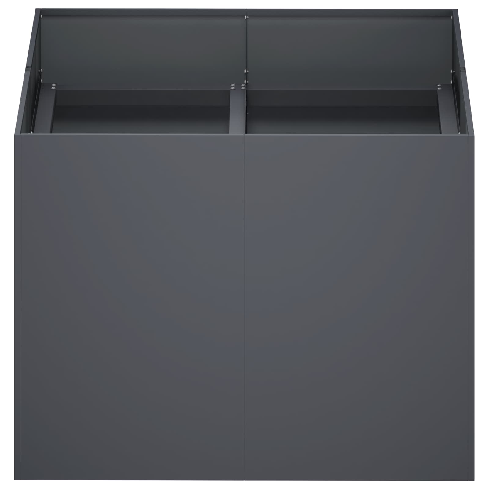 Vaso da giardino Antracite 80 x 80 x 60 cm | homemem39
