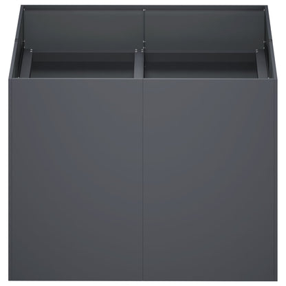 Vaso da giardino Antracite 80 x 80 x 60 cm | homemem39
