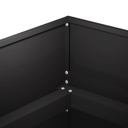 Vaso da giardino Nero 120 x 80 x 60 cm | homemem39