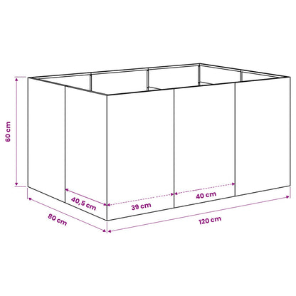 Vaso da giardino Nero 120 x 80 x 60 cm | homemem39